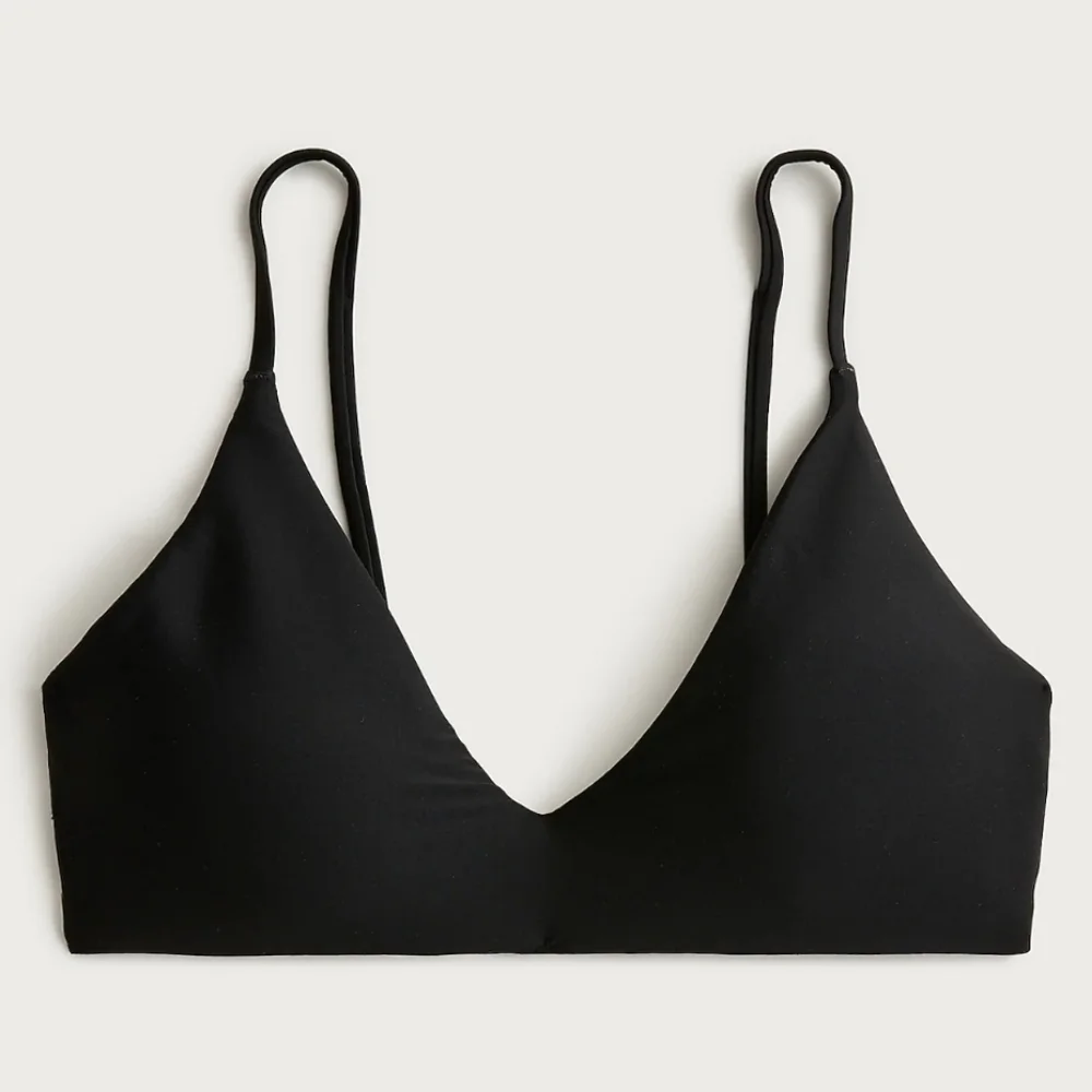 J. Crew Classic Sculpt Lana Bikini Top - black